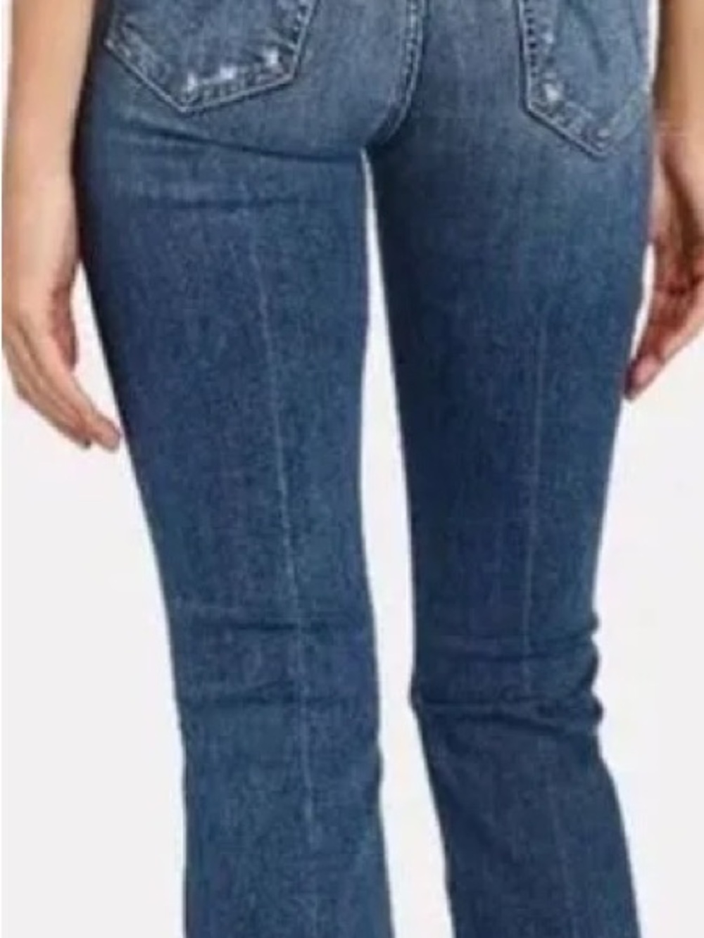 MOTHER The Insider Crop Step Chew Distressed Cropped Flare Jeans - Picture 4 of 11